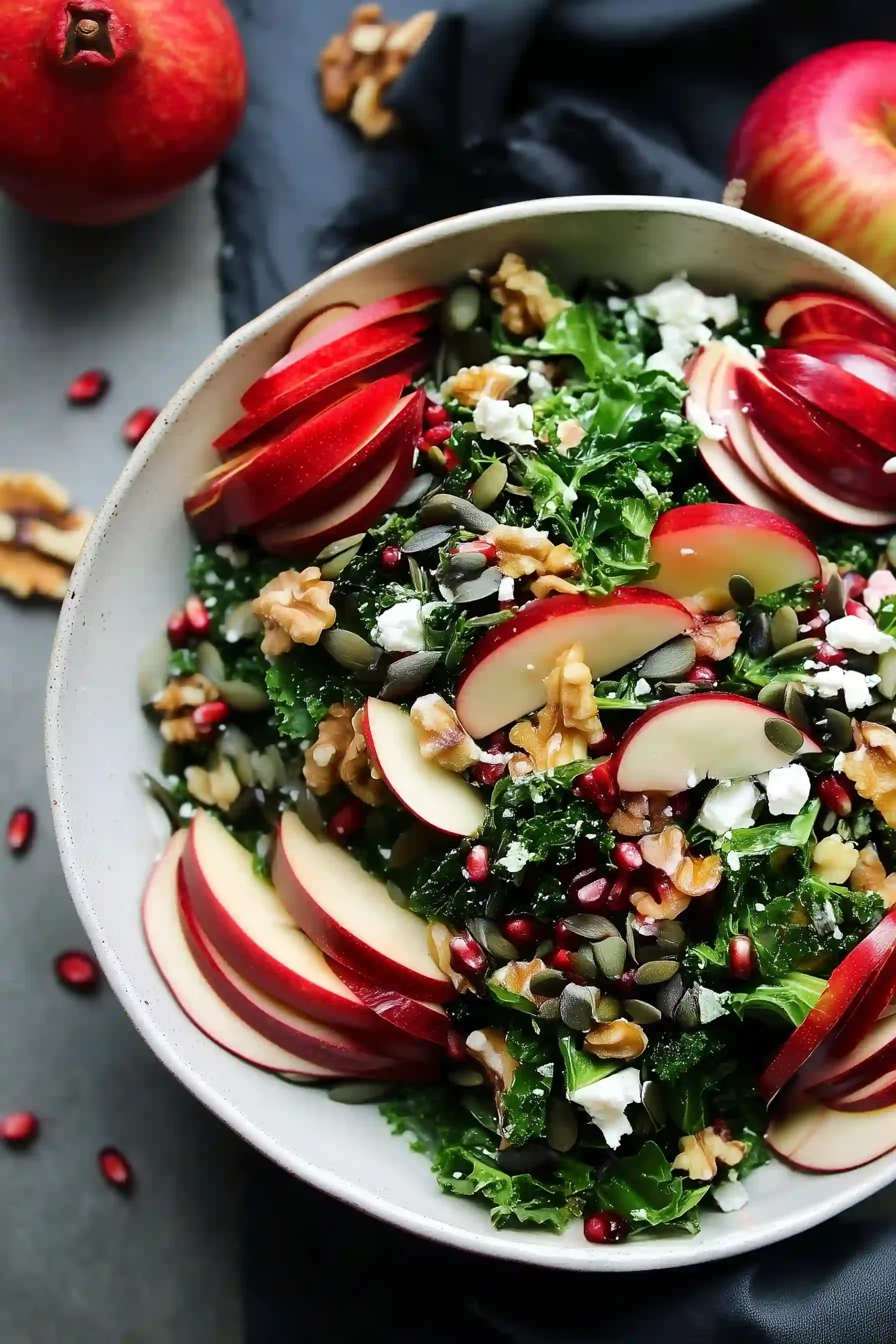 kale apple walnut salad