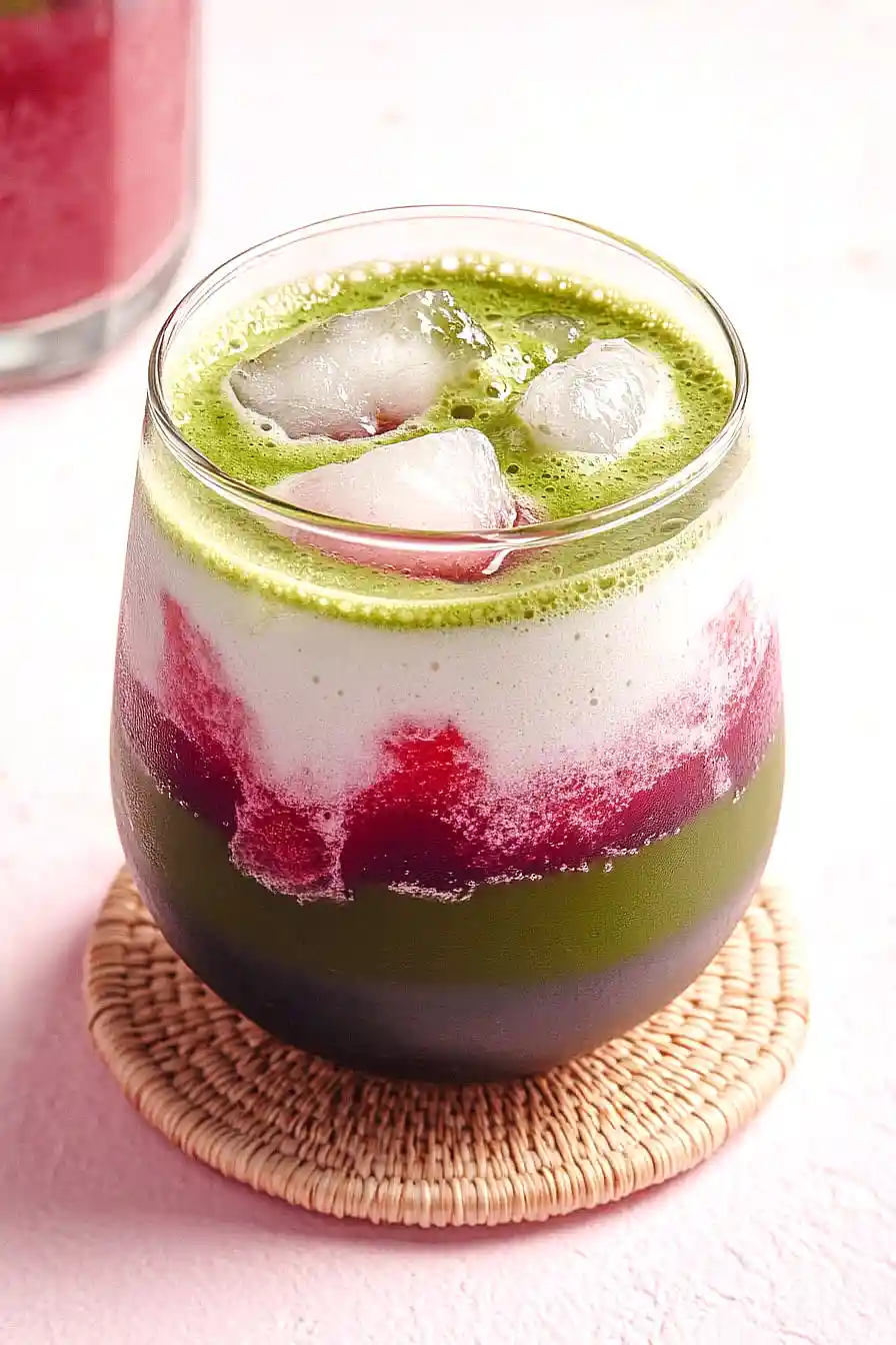 raspberry matcha