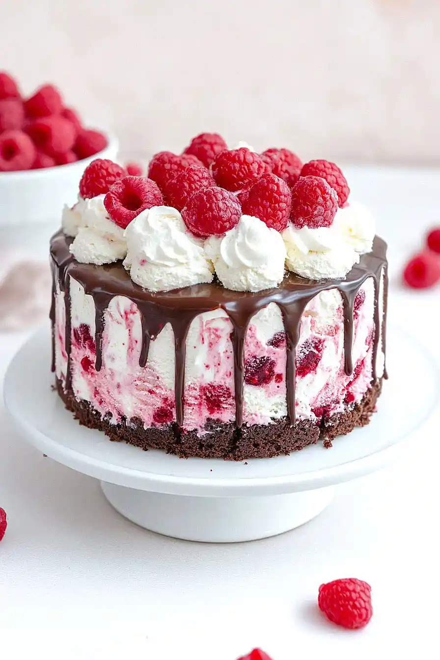 raspberry ice cream cake