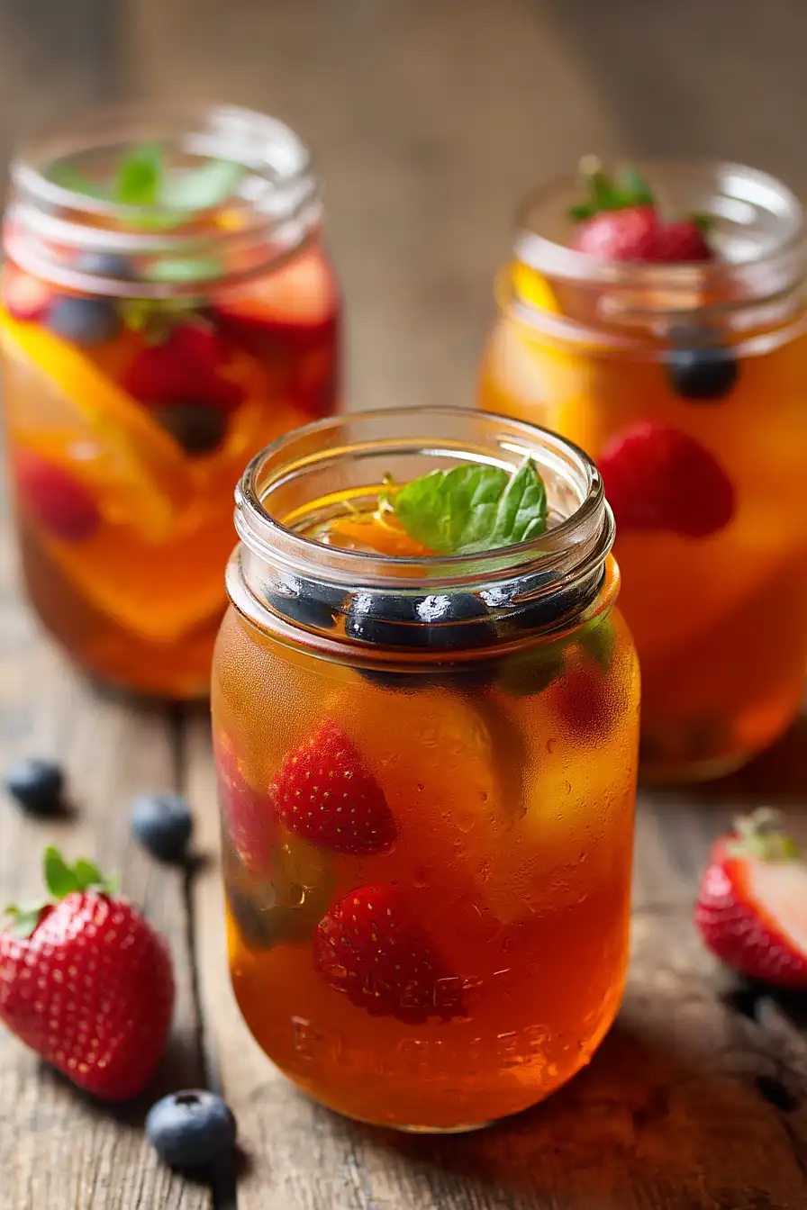 iced tea witth fruit