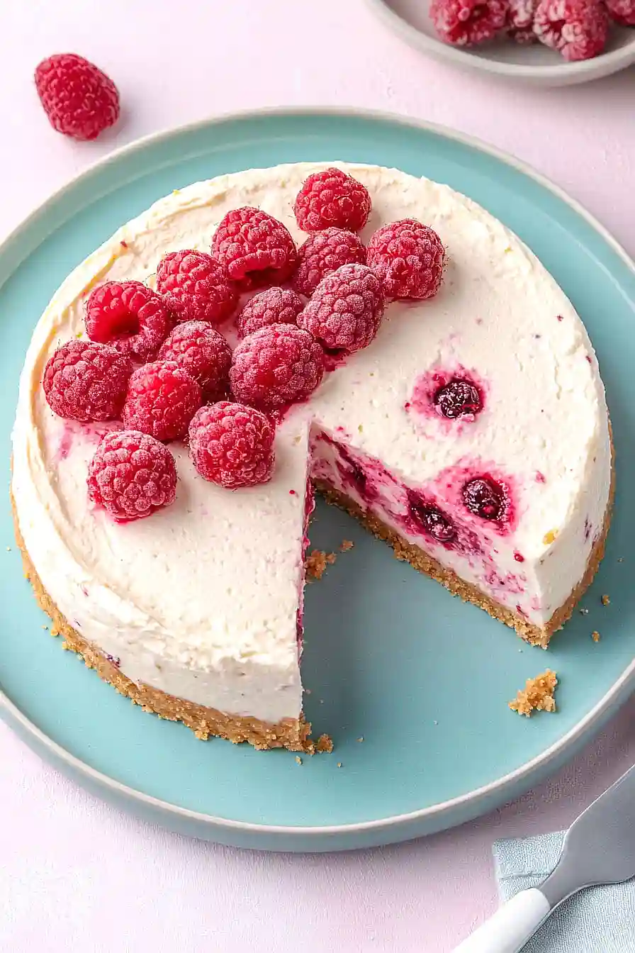 no bake raspberry cheesecake