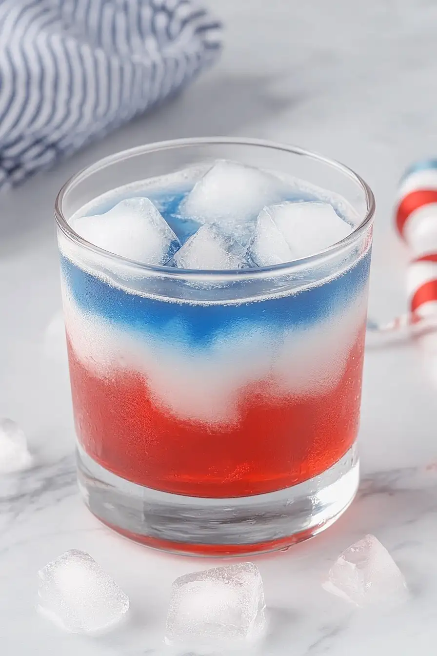 Red White and Blue Layered Cocktail