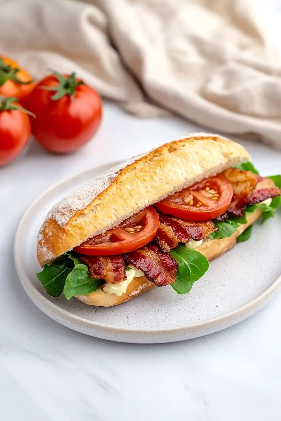 blt sandwich on ciabatta