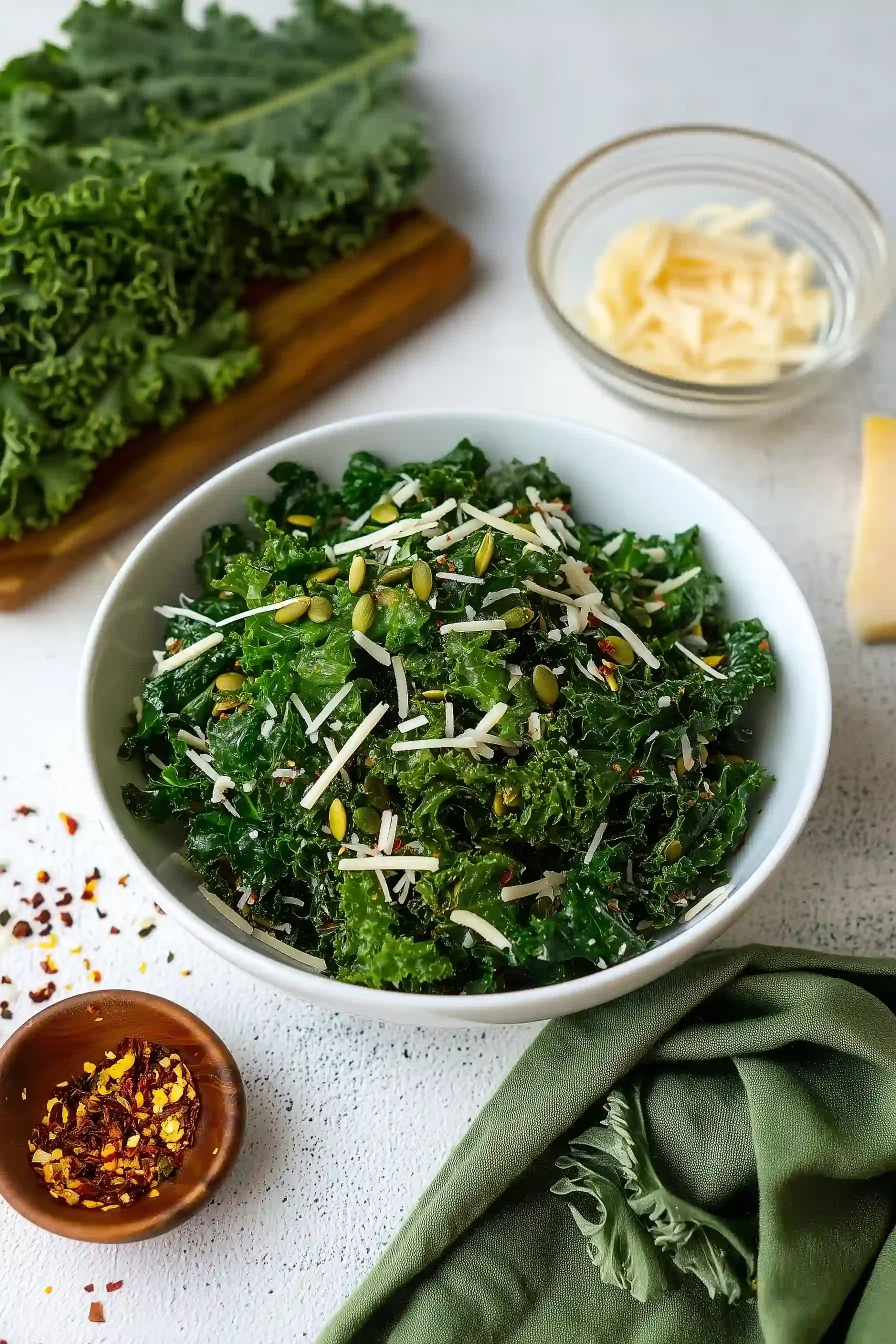 cooked kale salad