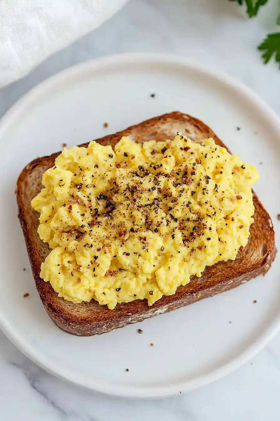scrambled egg toast