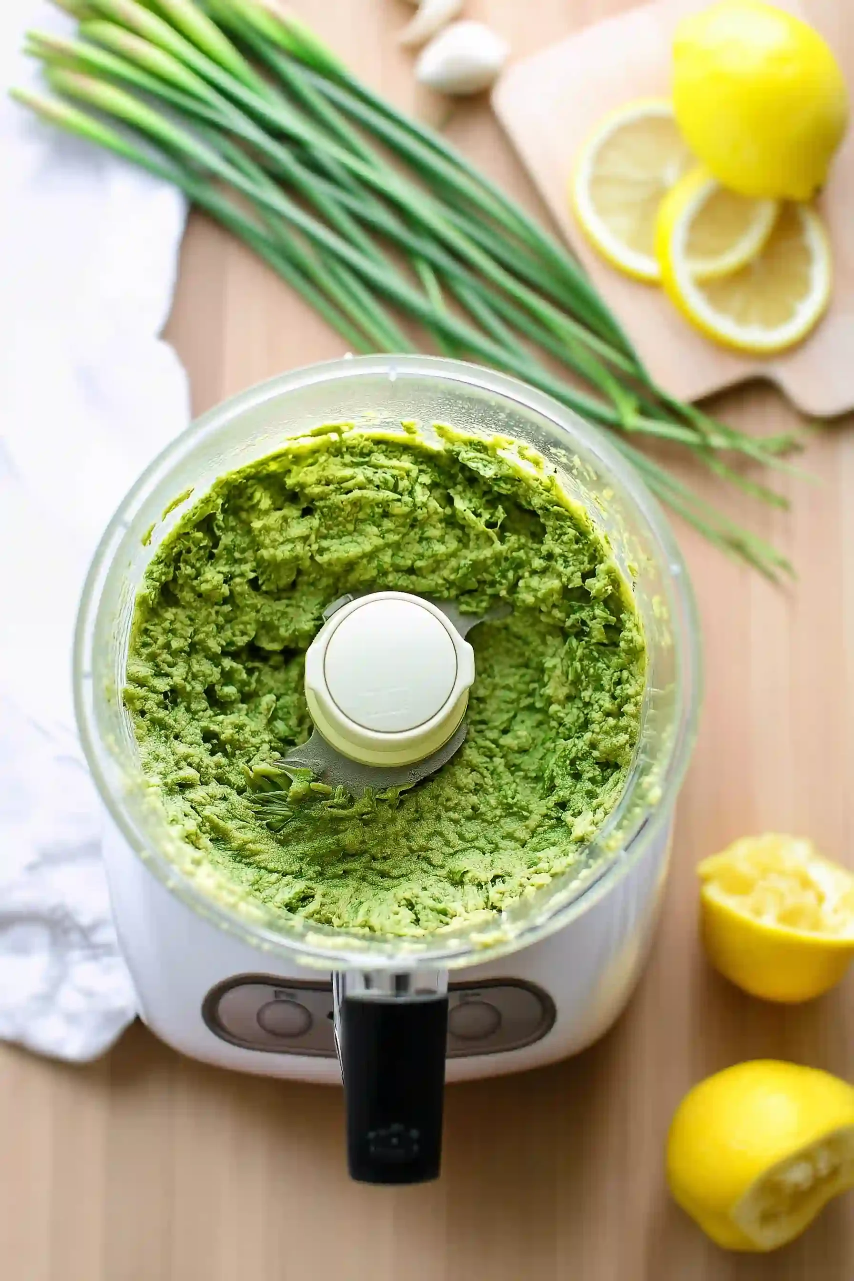 vegan garlic scapes pesto