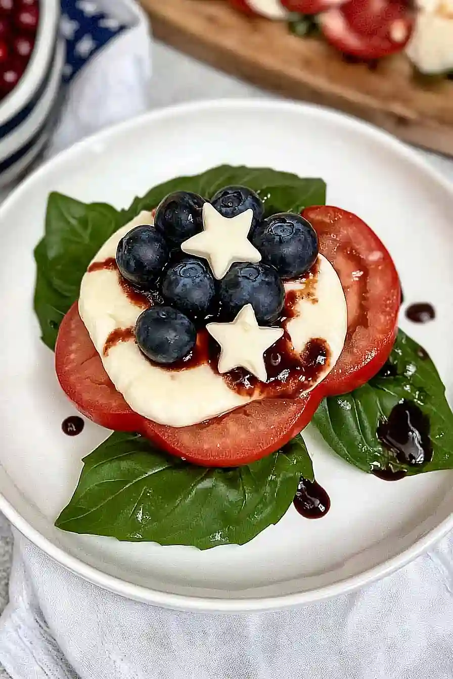 American flag caprese salad