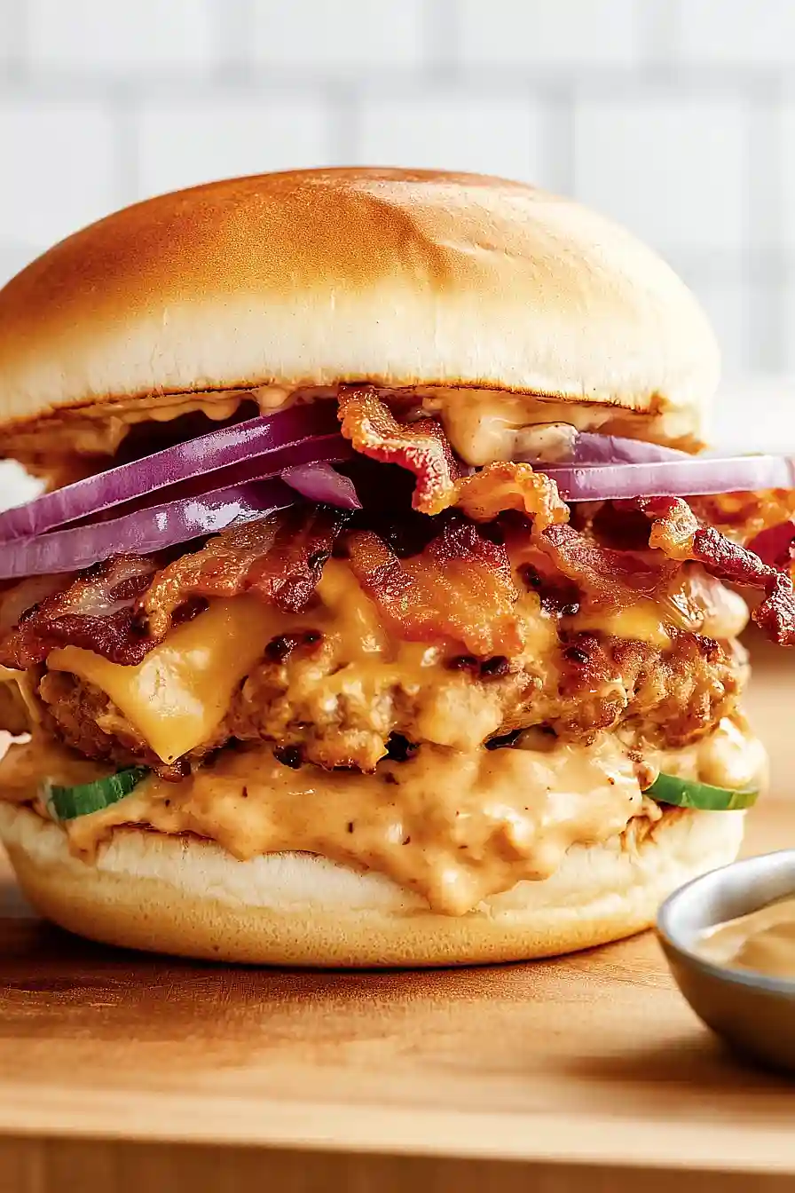 smash chicken burger