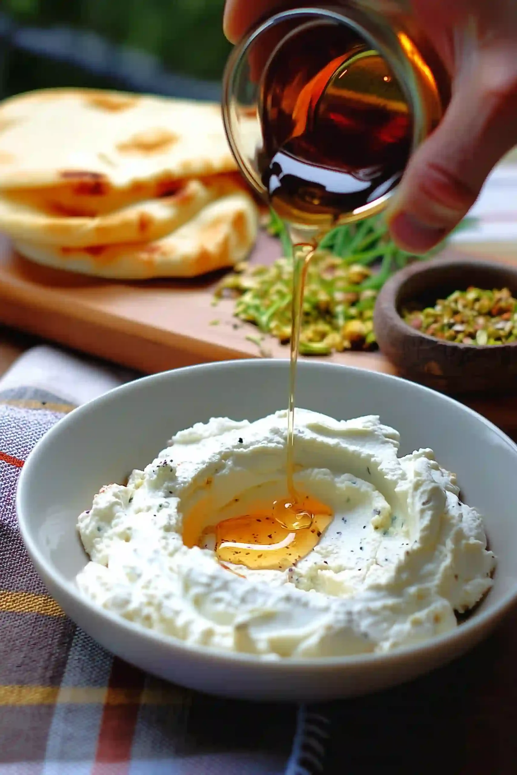 whipped feta with honey dip