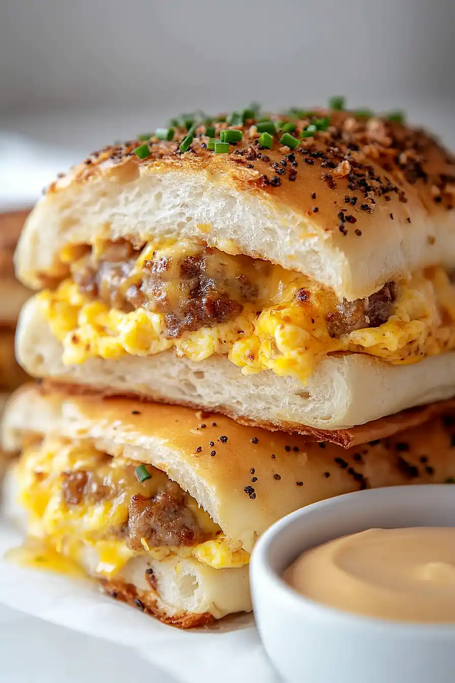 hawaiian roll breakfast sandwiches