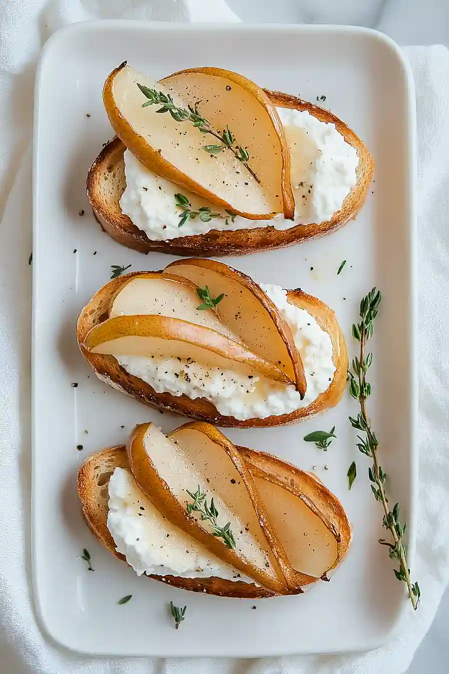 ricotta and pear toast