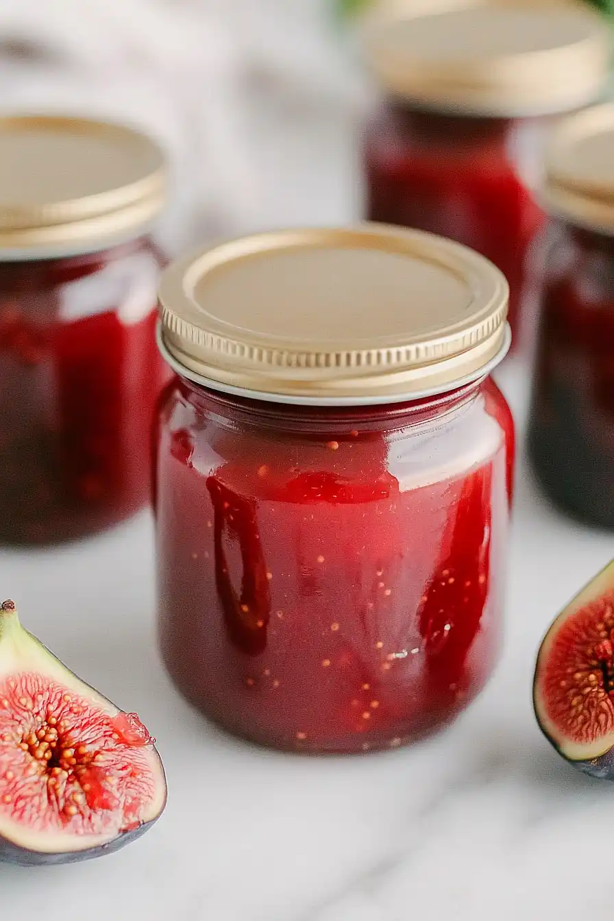 fig jam with strawberry jello