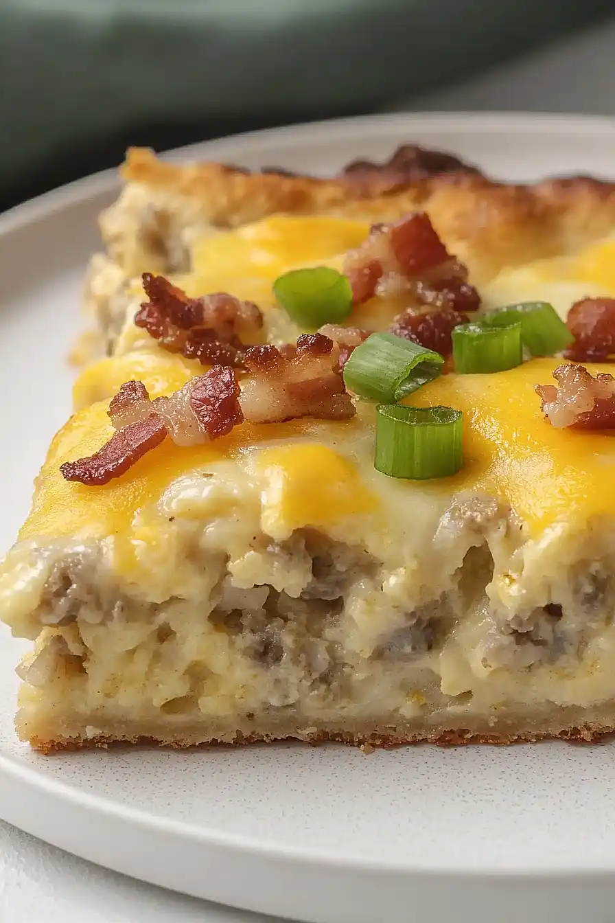 breakfast pizza with biscuit crust