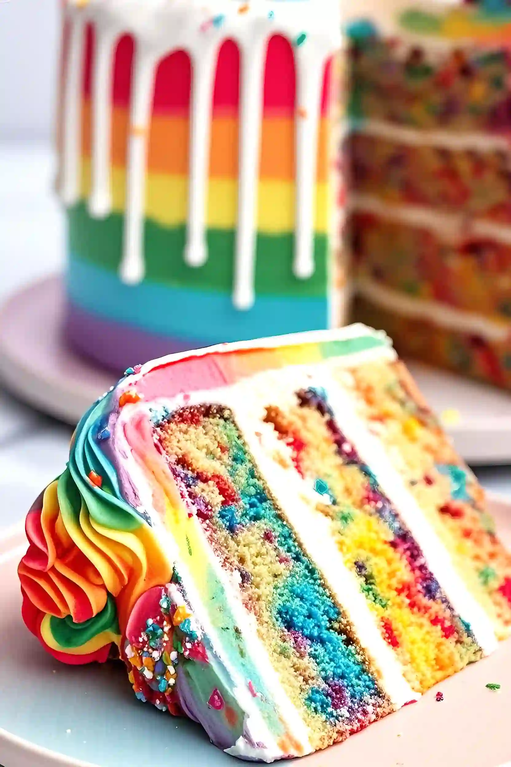 rainbow explosion cake