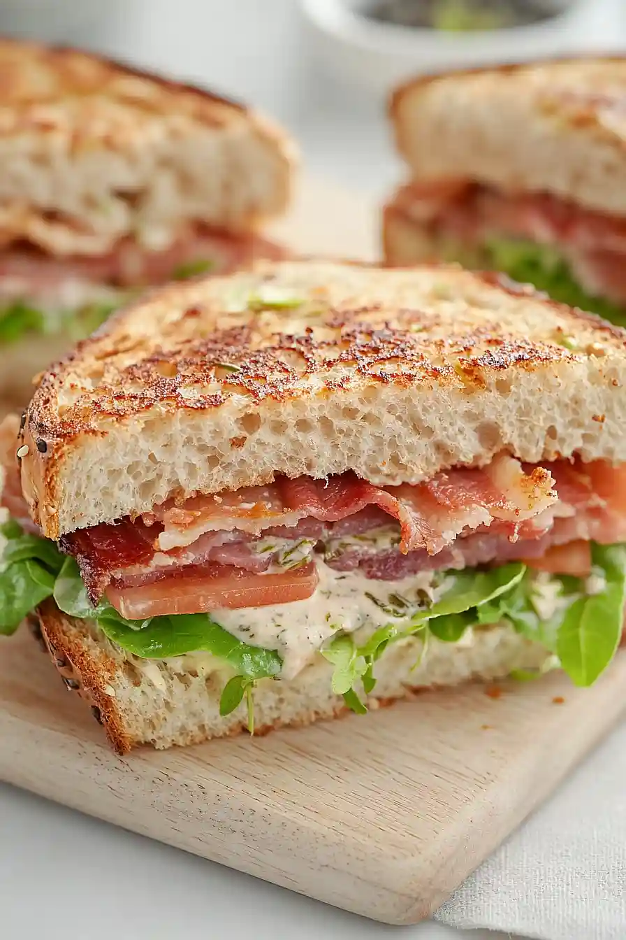 blt sandwich with herb mayo