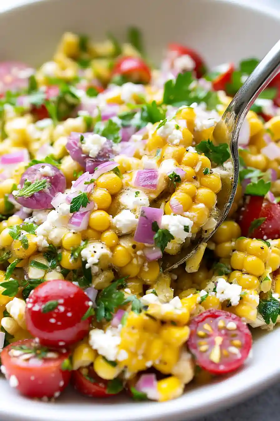 corn salad with feta