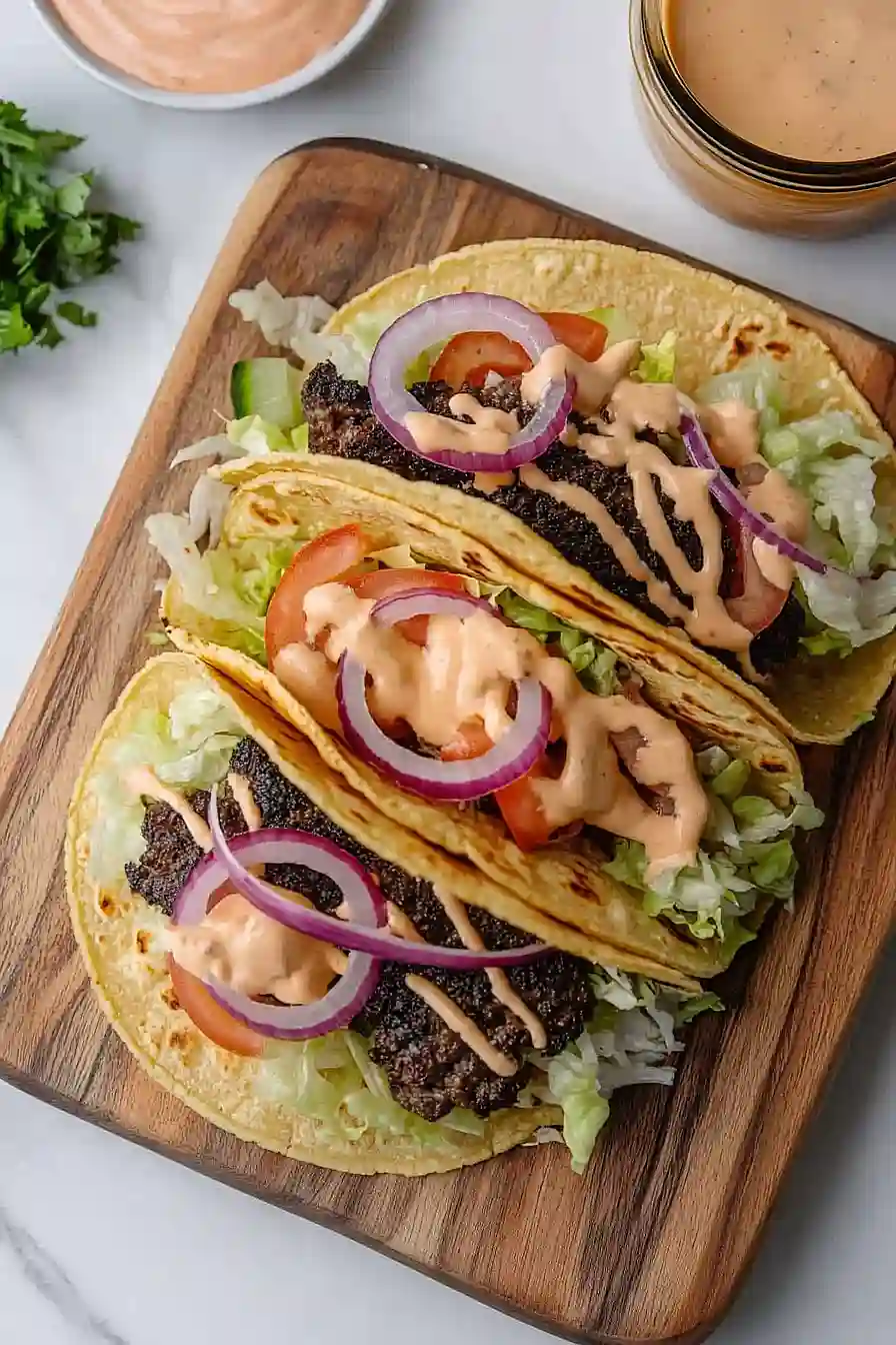 blackstone smash burger tacos