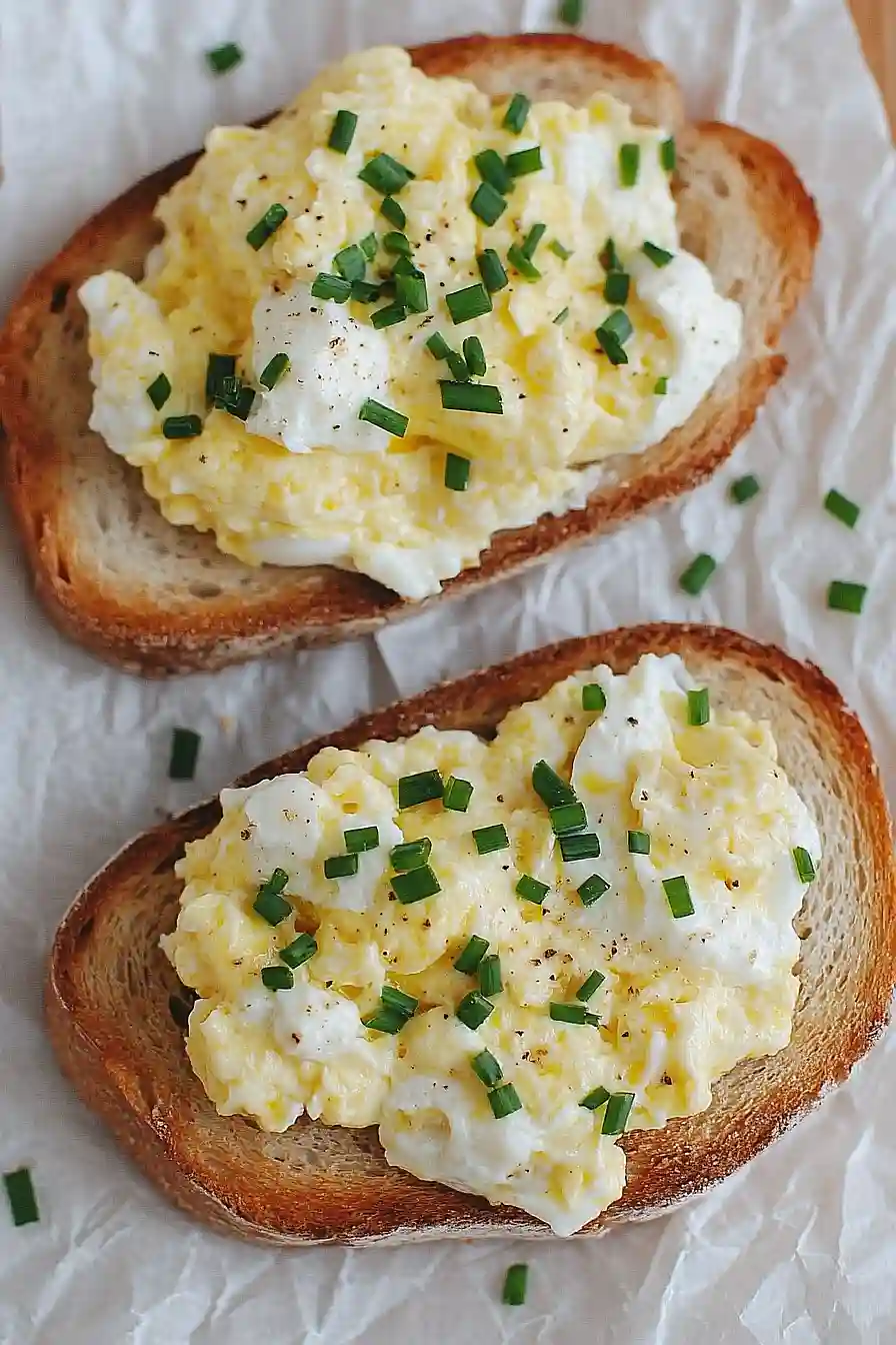 egg and ricotta toast
