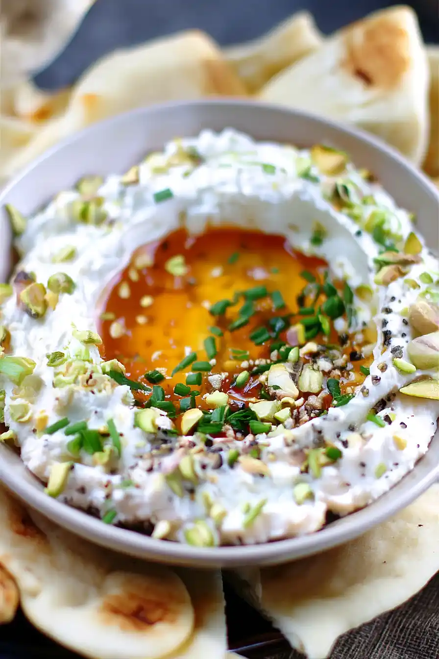 whipped feta with honey dip