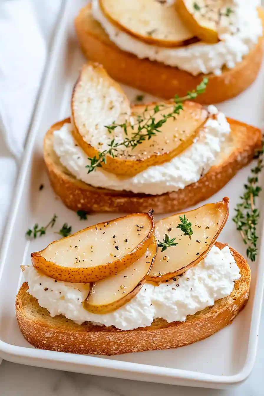 ricotta and pear toast