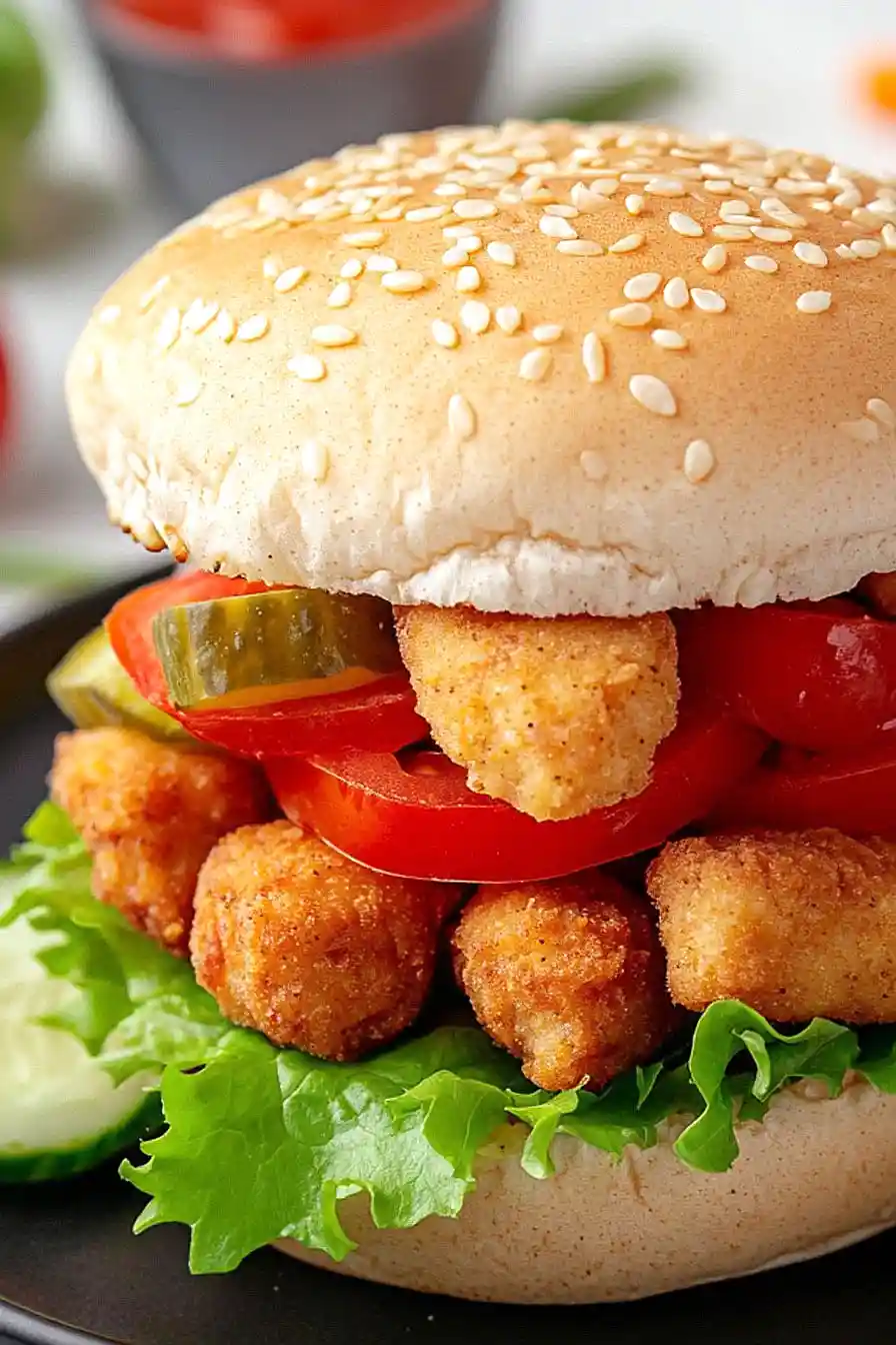 chicken nuggets burger