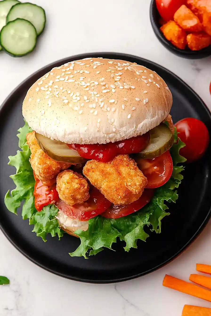 chicken nuggets burger