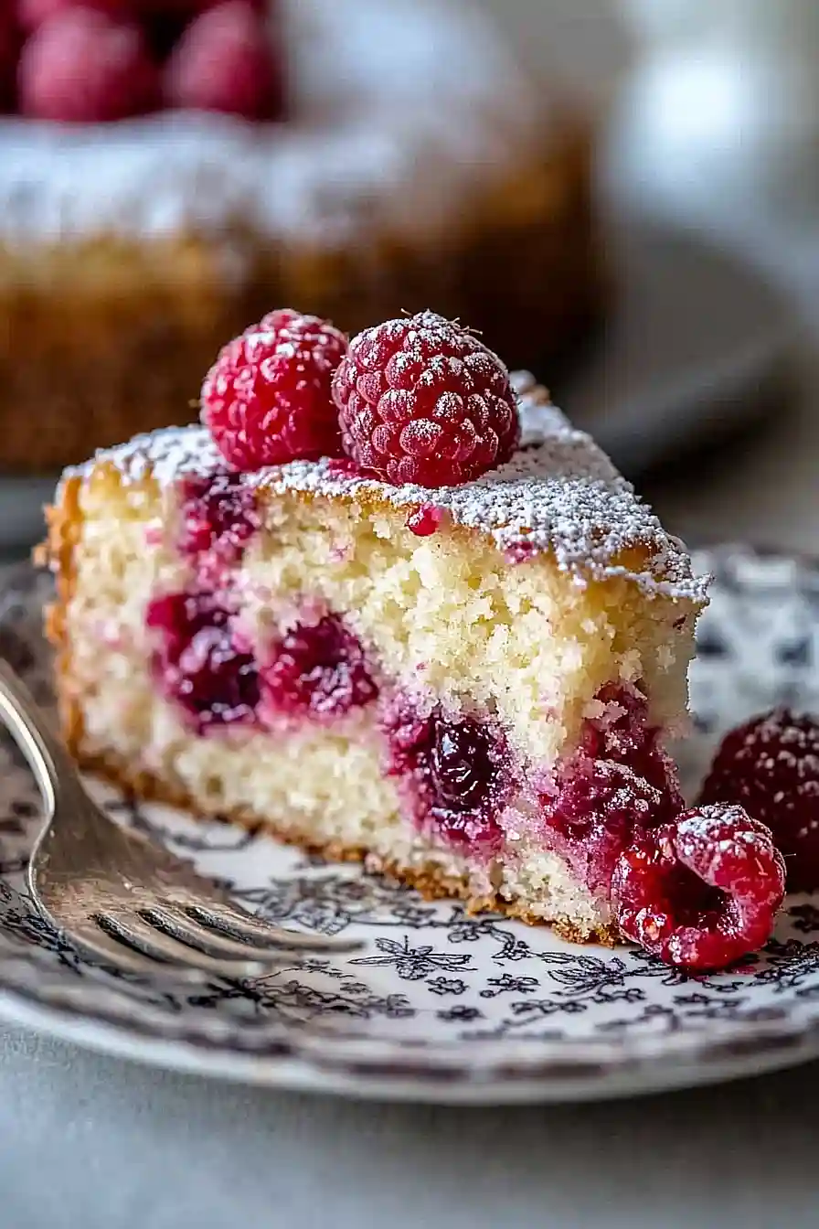 raspberry yogurt cake