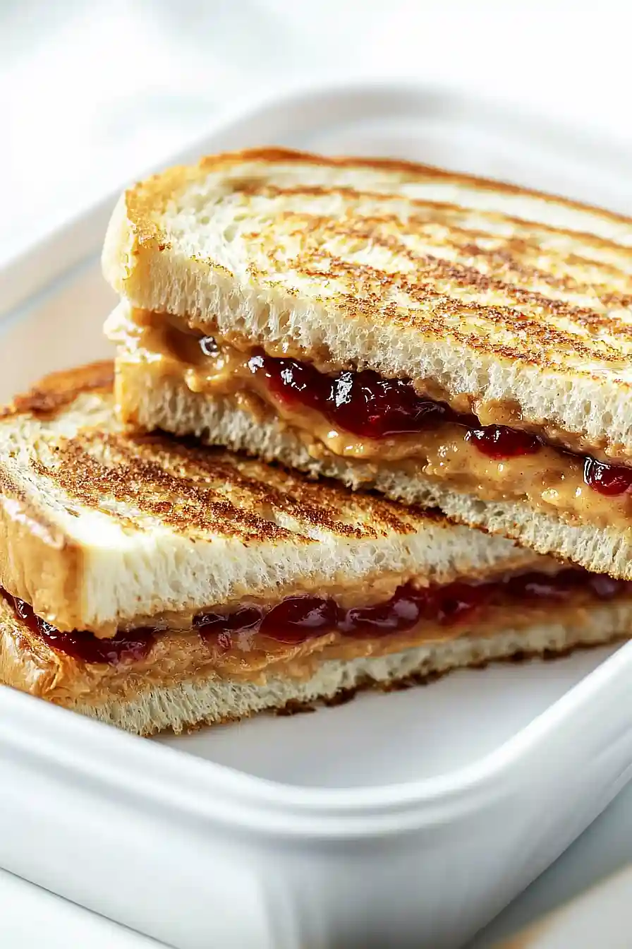 peanut butter and jelly sandwich bento