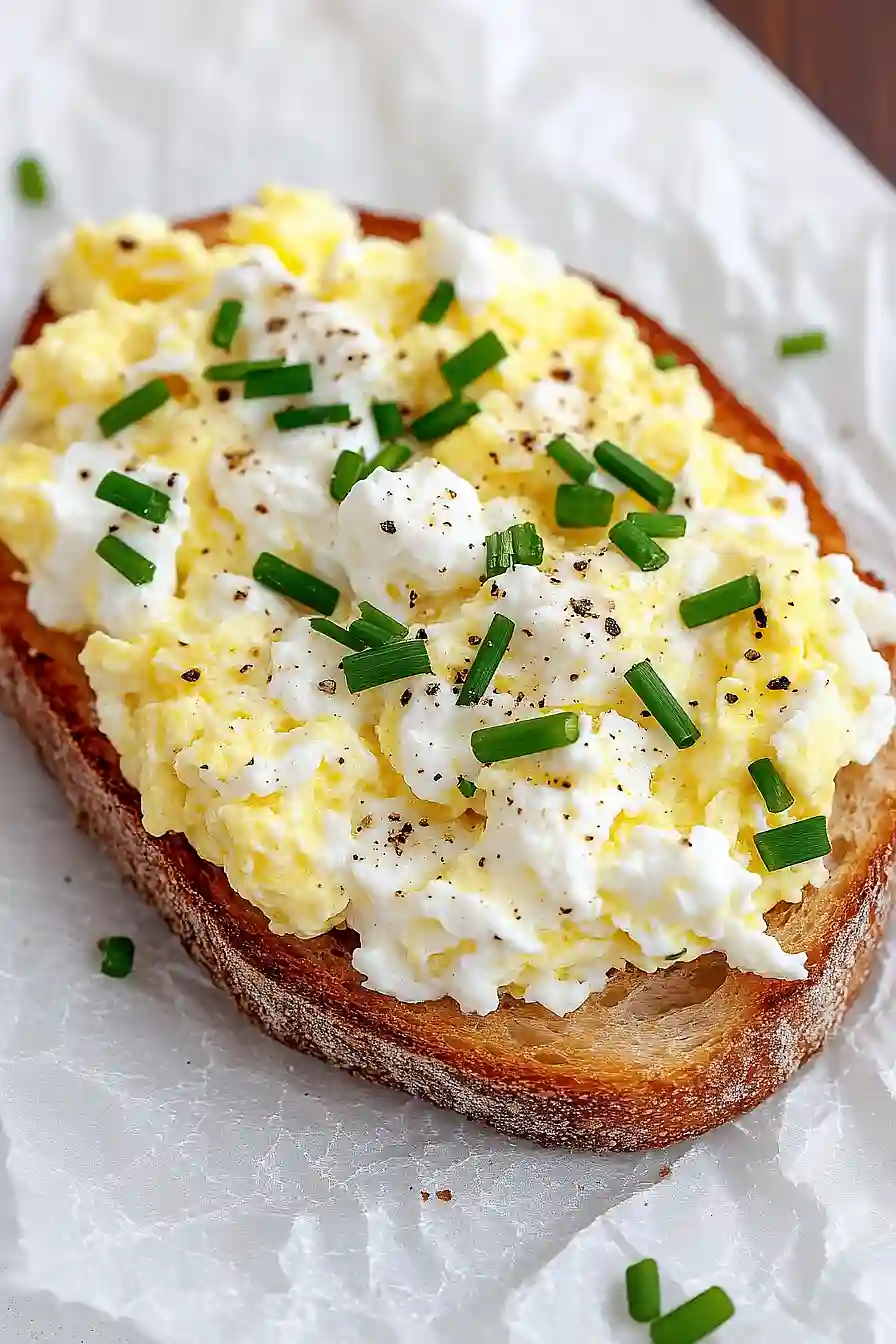 egg and ricotta toast