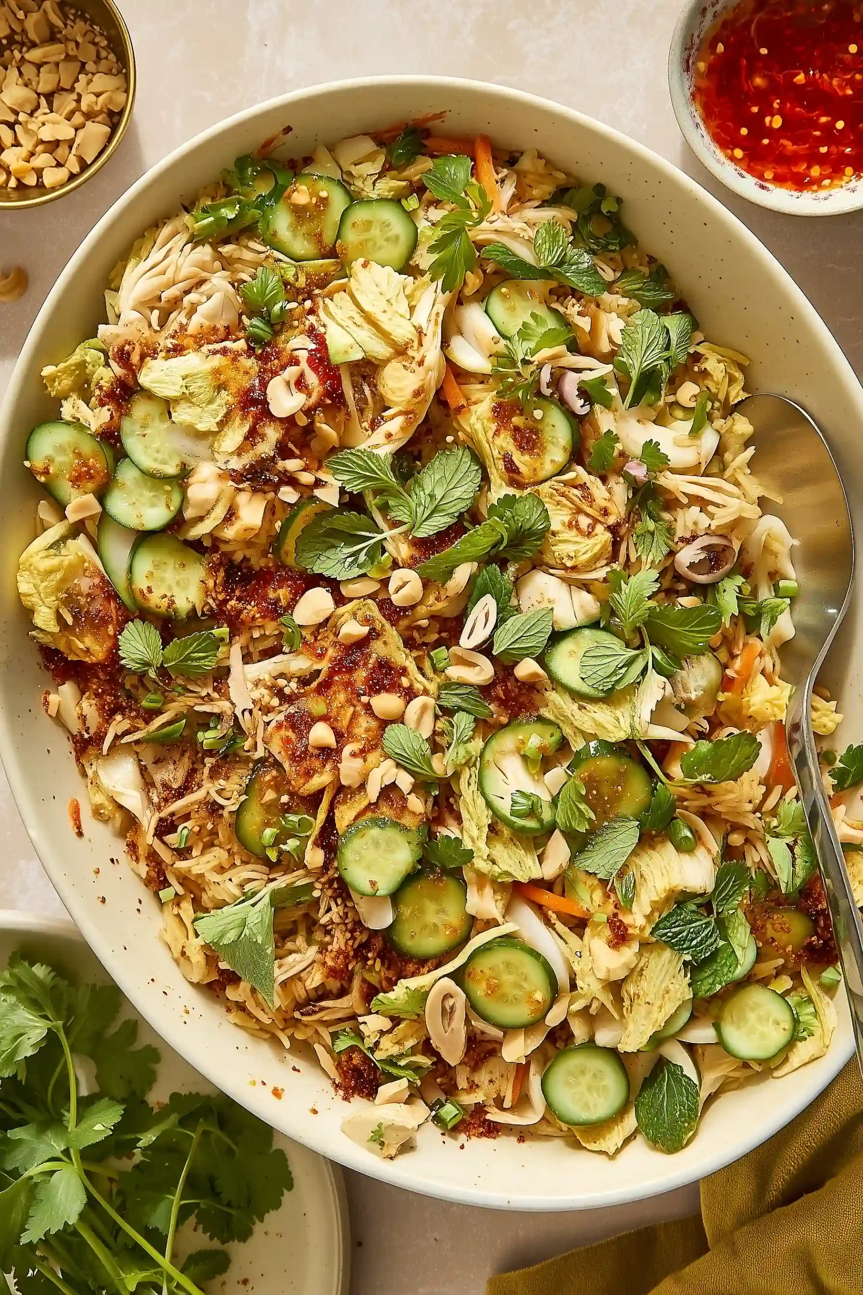 Tasty Crispy Rice Cabbage Salad