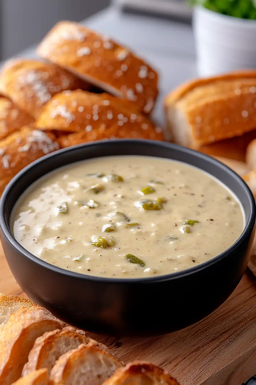 Cheesy Crockpot Hatch Chile Dip