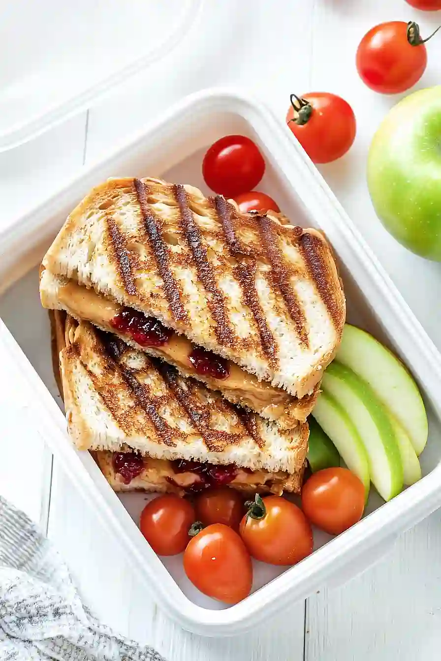 peanut butter and jelly sandwich bento