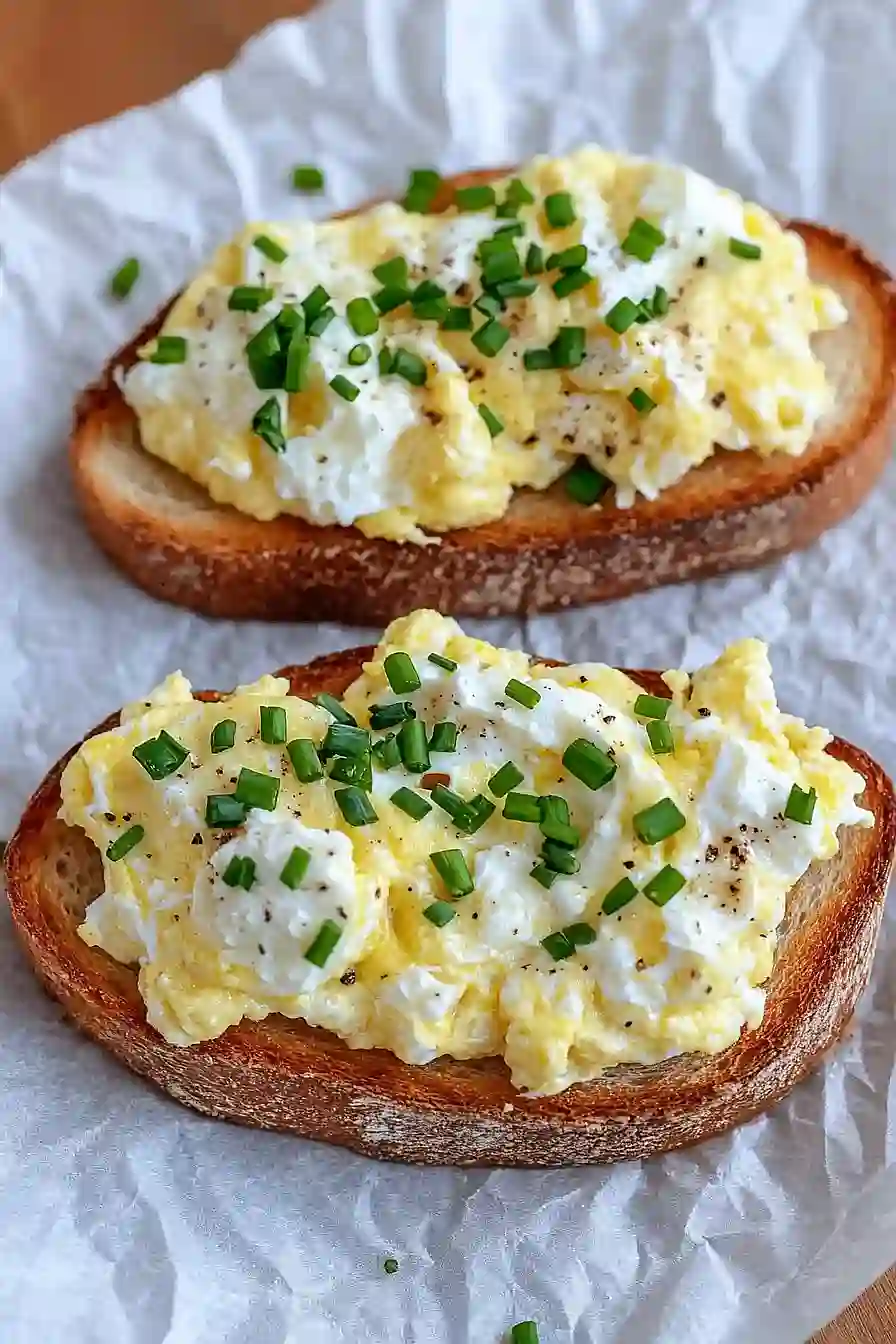 egg and ricotta toast