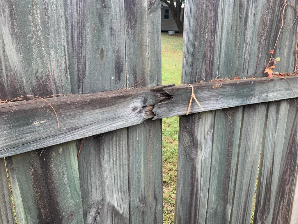 broken fence