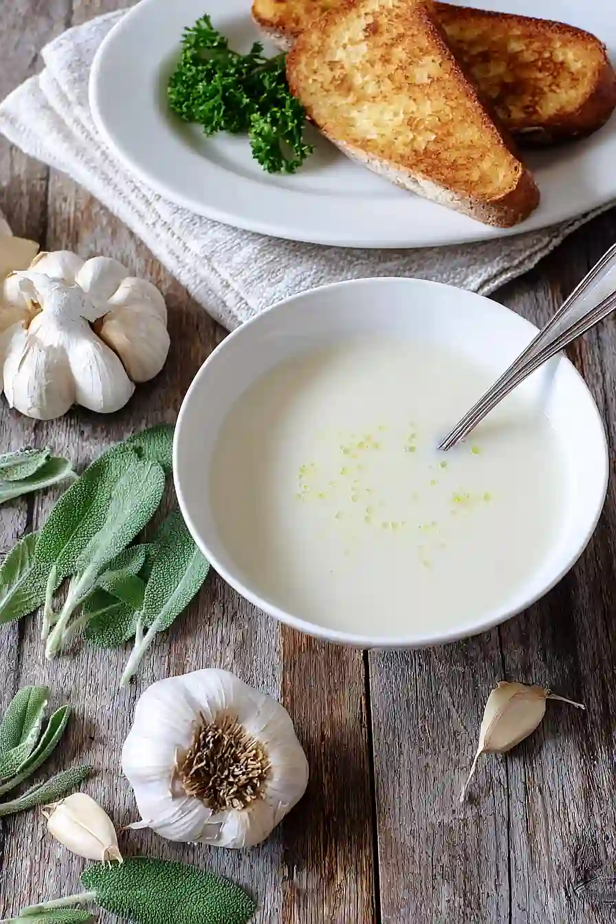 julia child's garlic soup