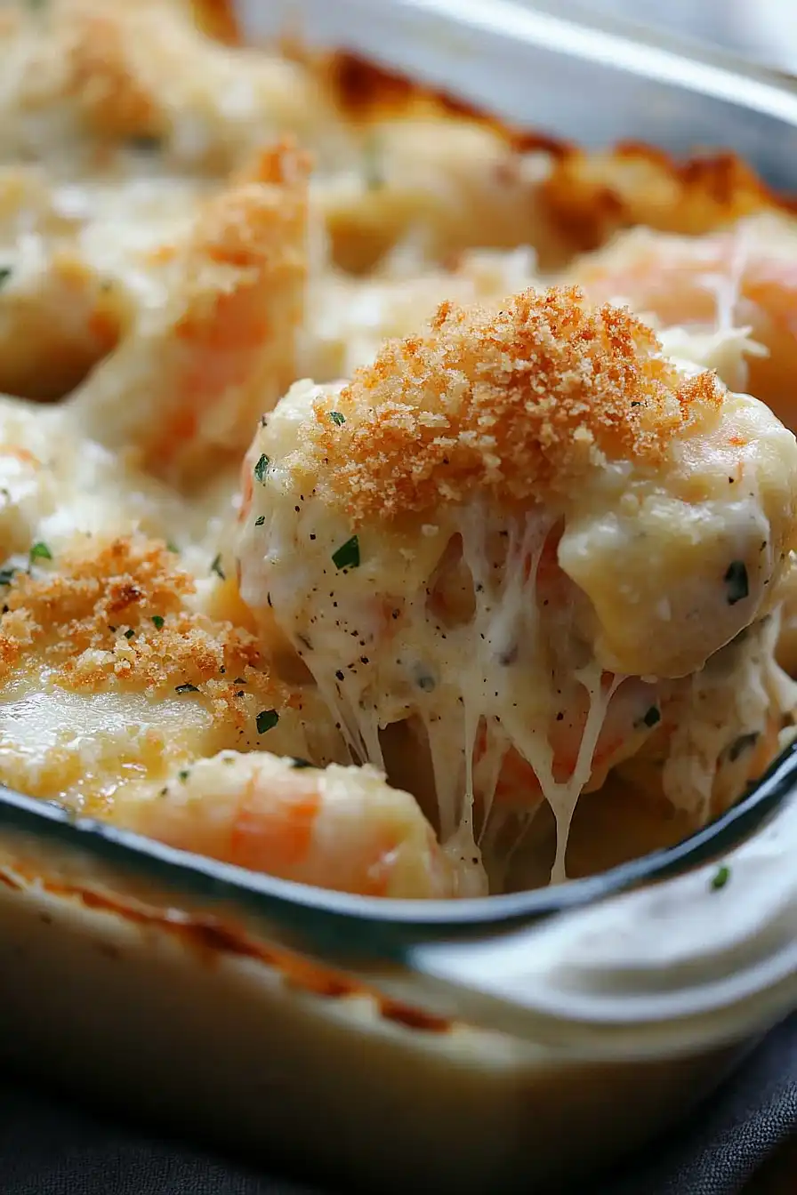 shrimp scampi tortellini bake