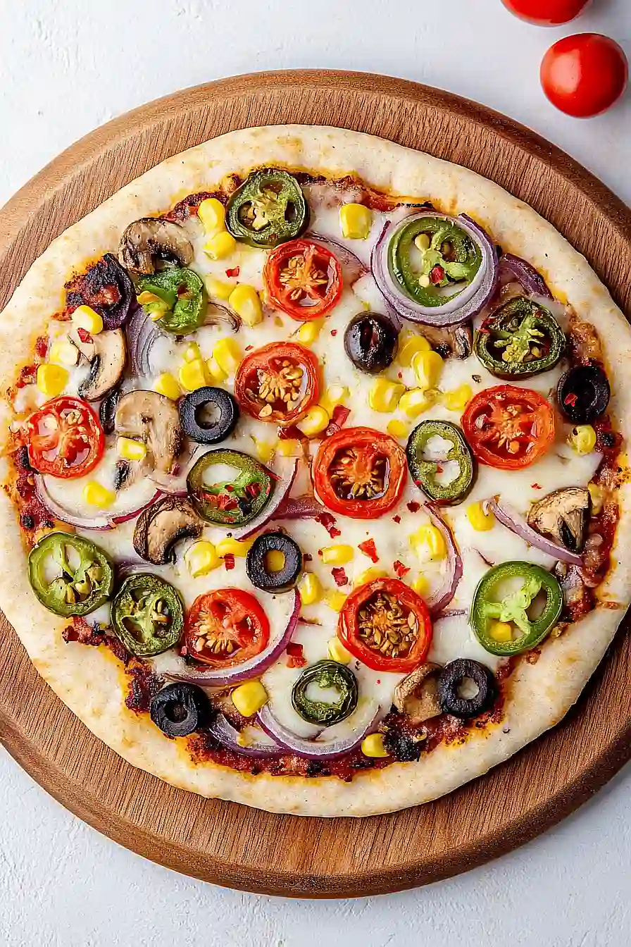 veggie pita bread pizza