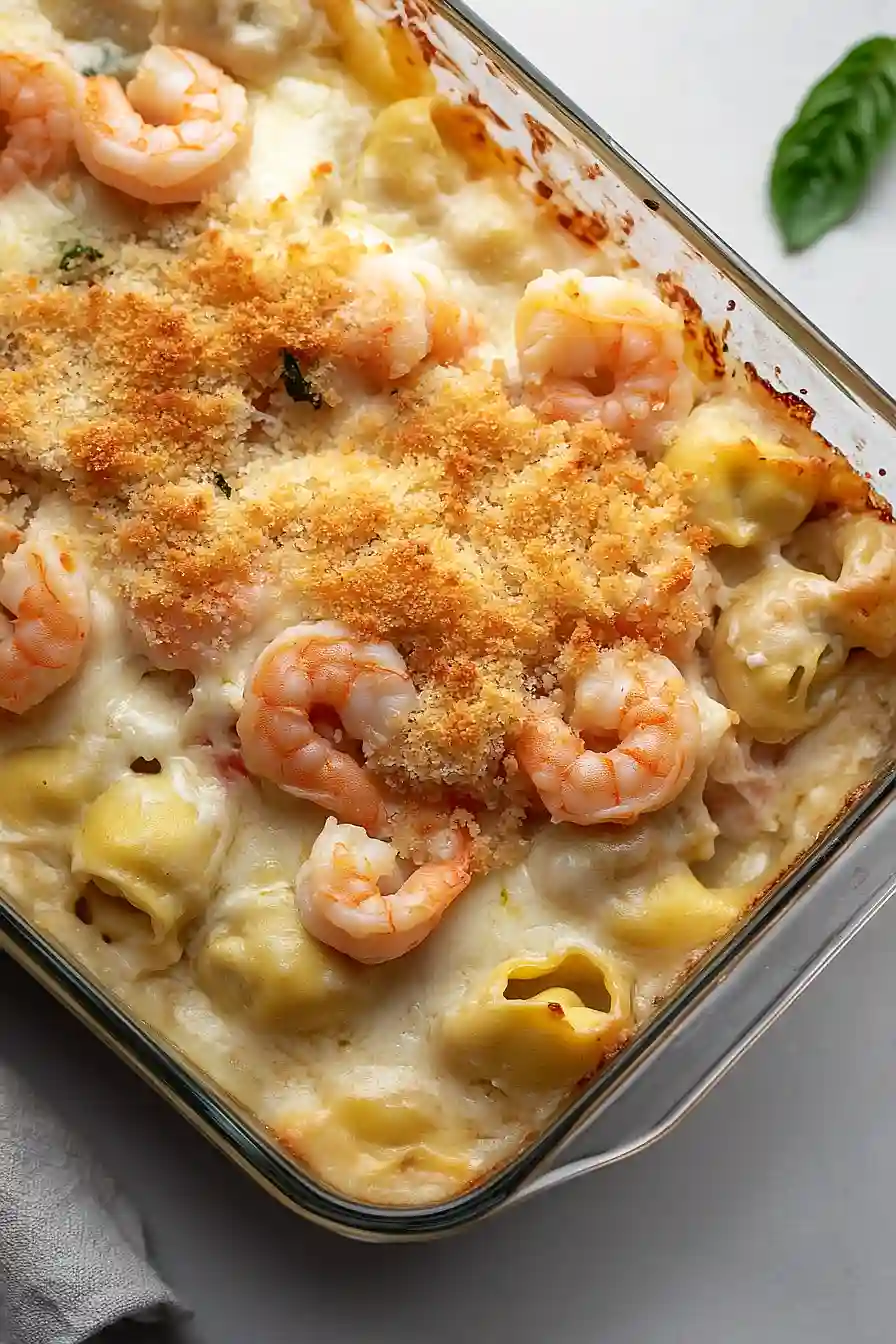 shrimp scampi tortellini bake
