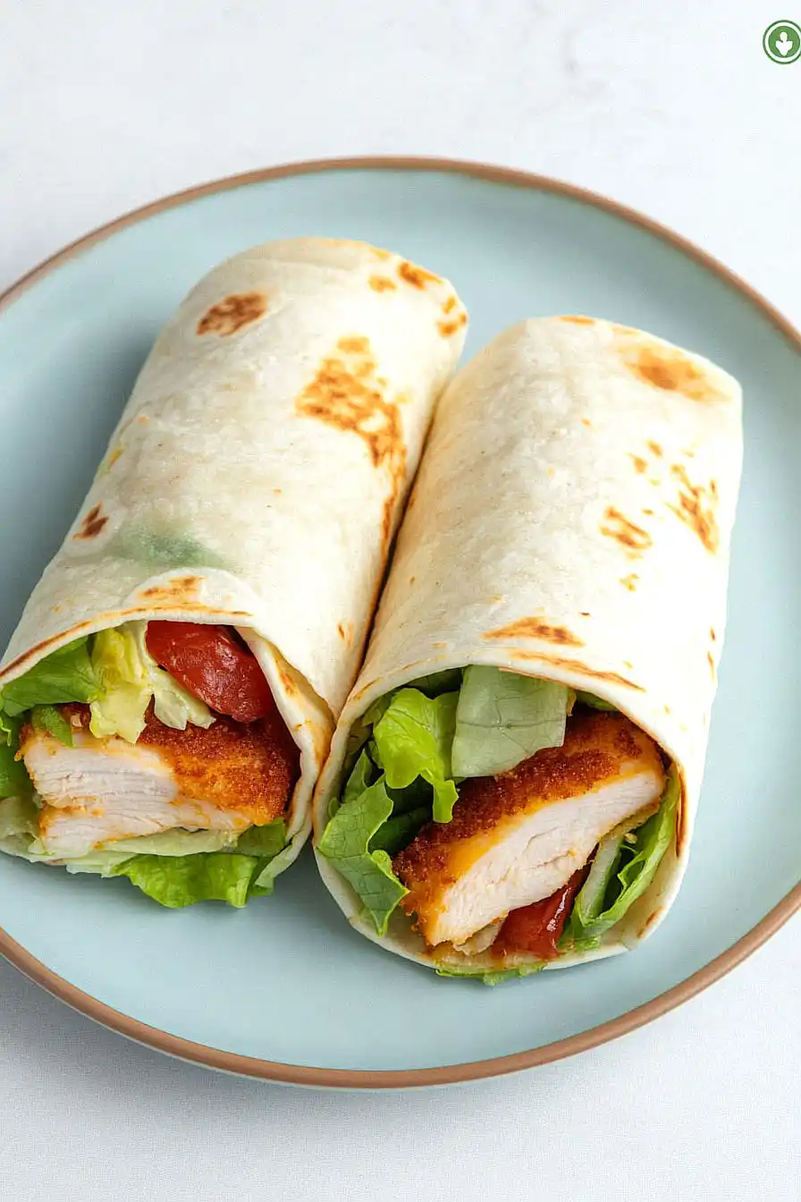 chicken caesar wraps with crispy cheese
