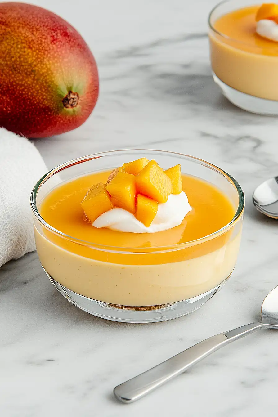 mango panna cotta