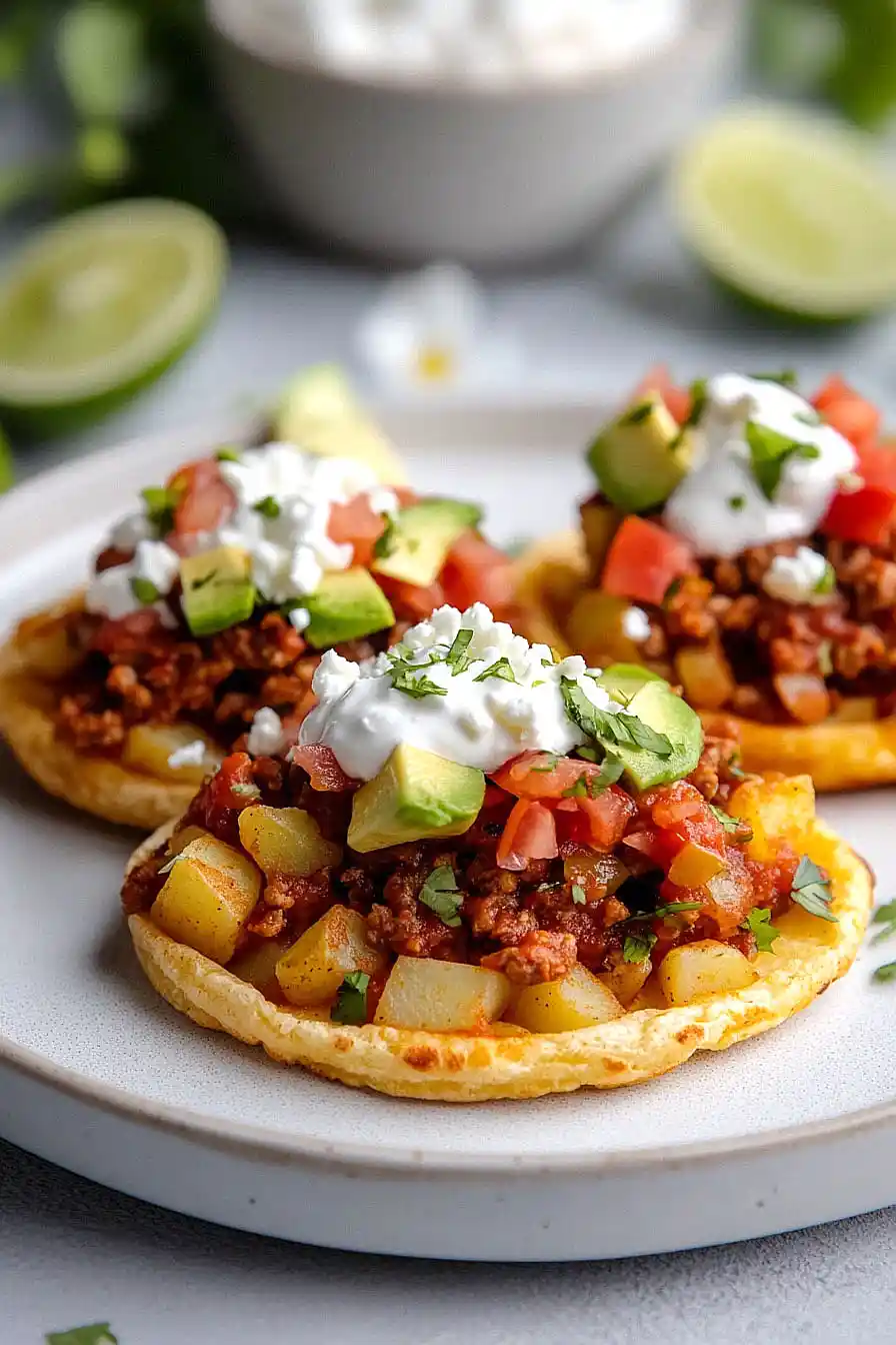 mexican sopes with chorizo