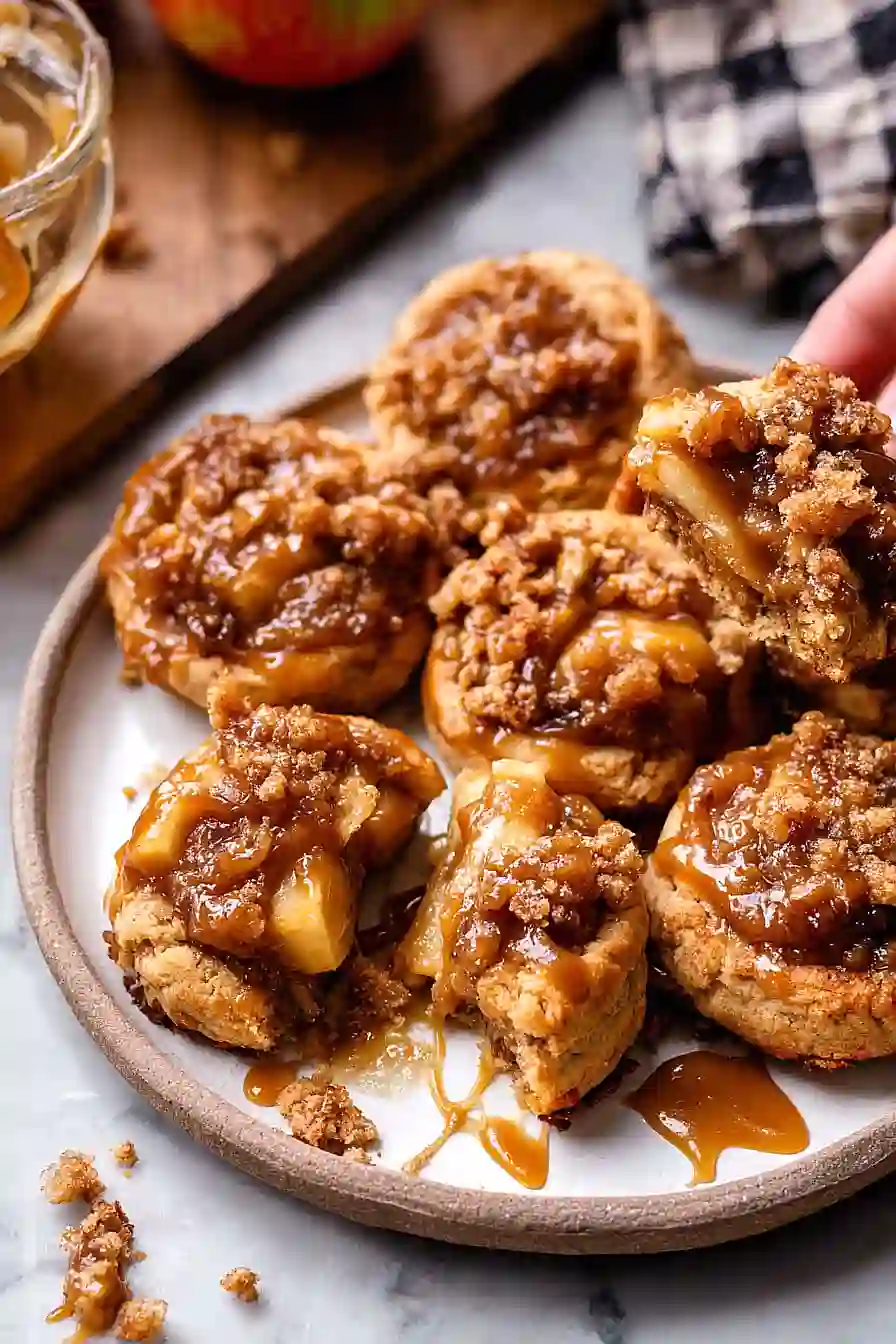 salted caramel apple cookies