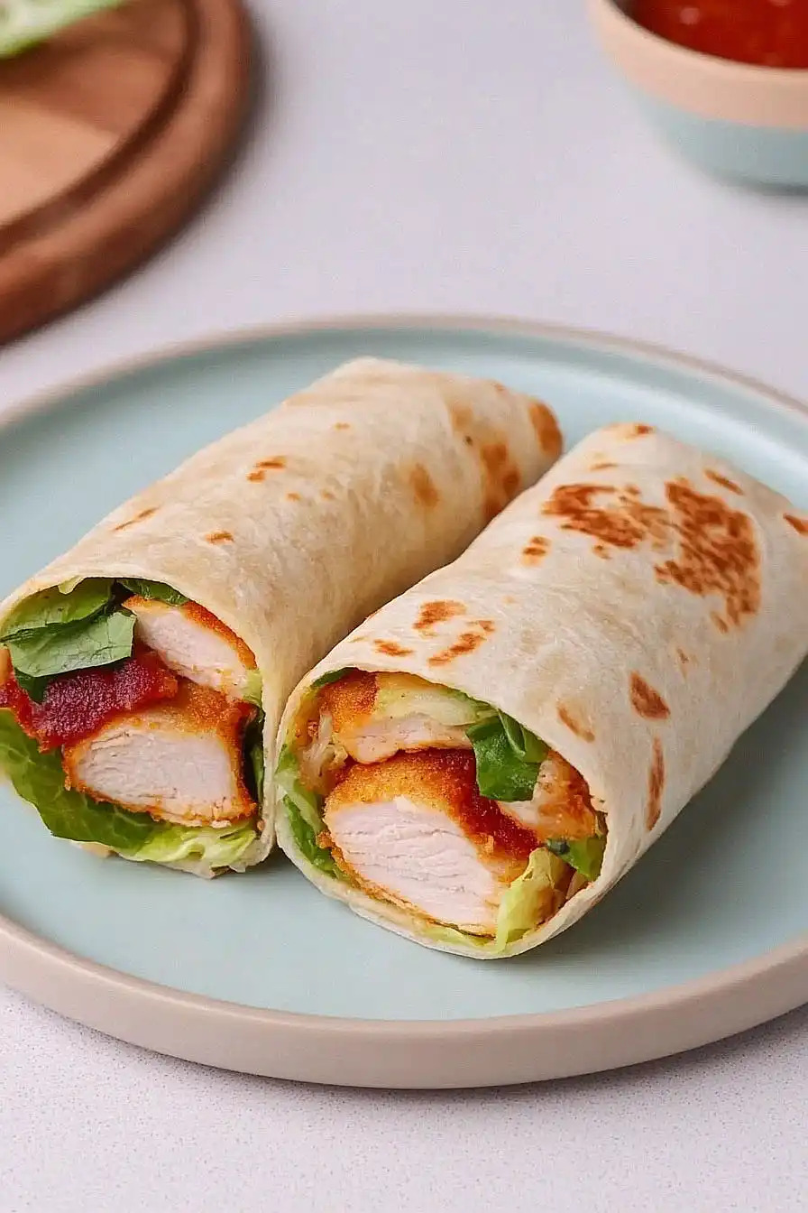 chicken caesar wraps with crispy cheese