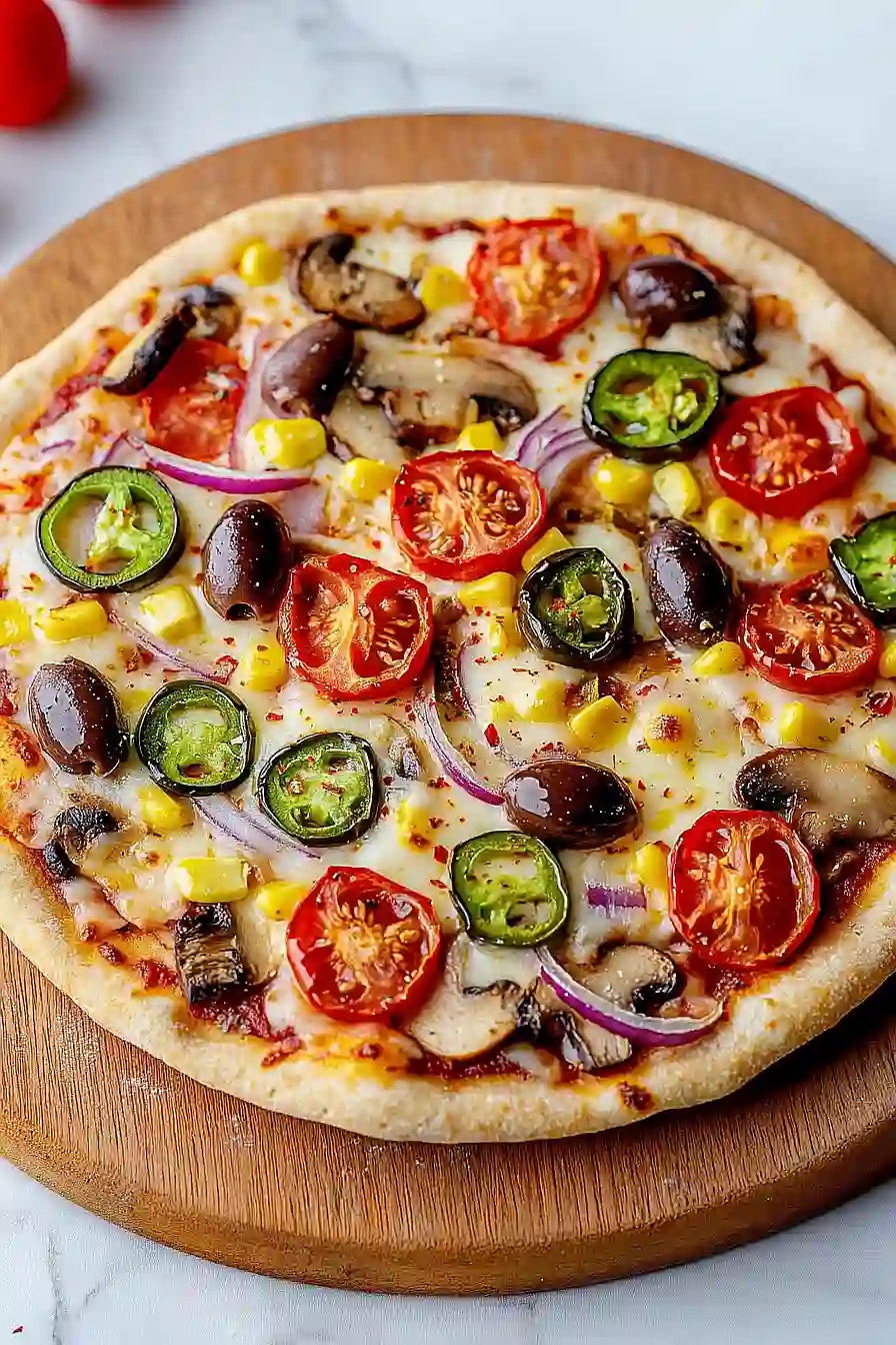 veggie pita bread pizza