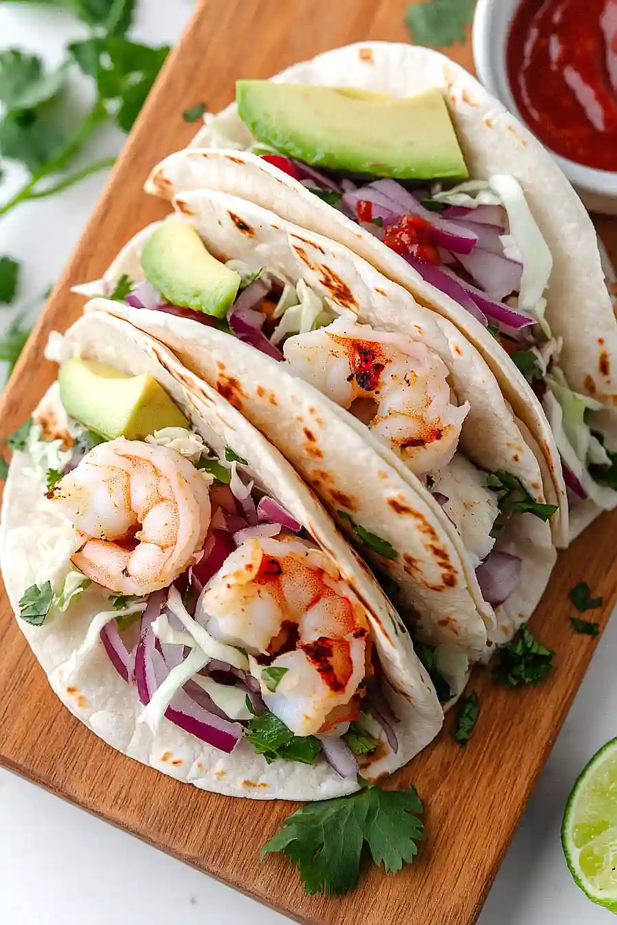 grilled fish and shrimp tacos