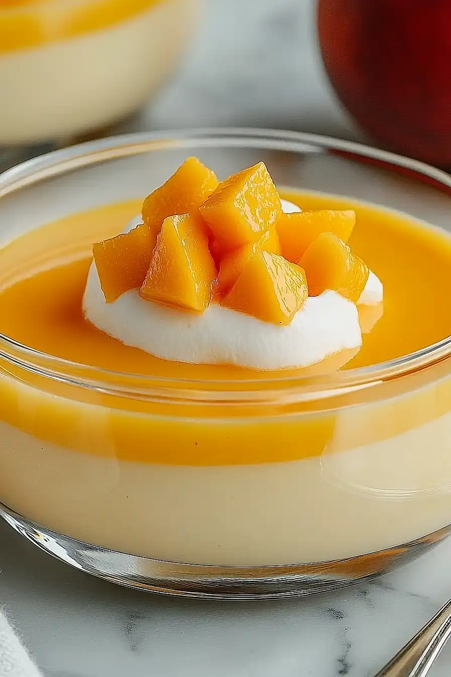mango panna cotta