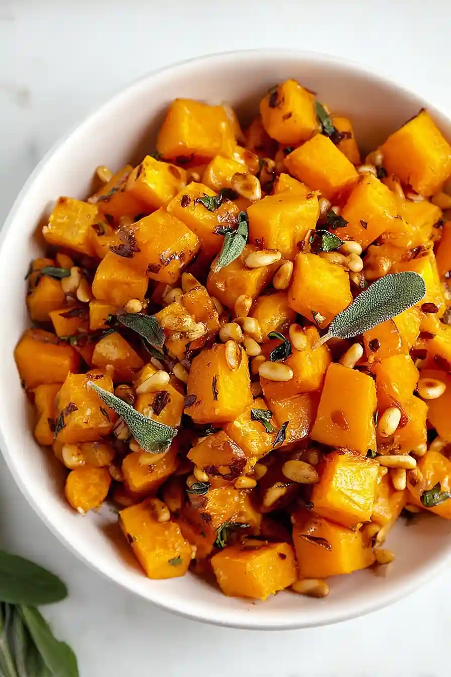 roasted butternut squash with sage