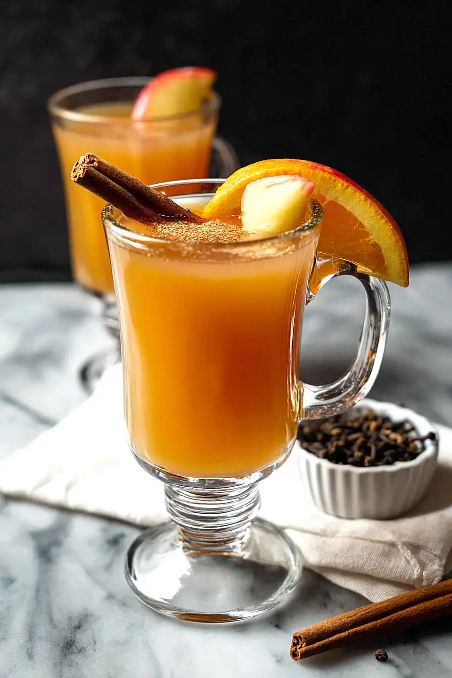 hot apple cider with bourbon