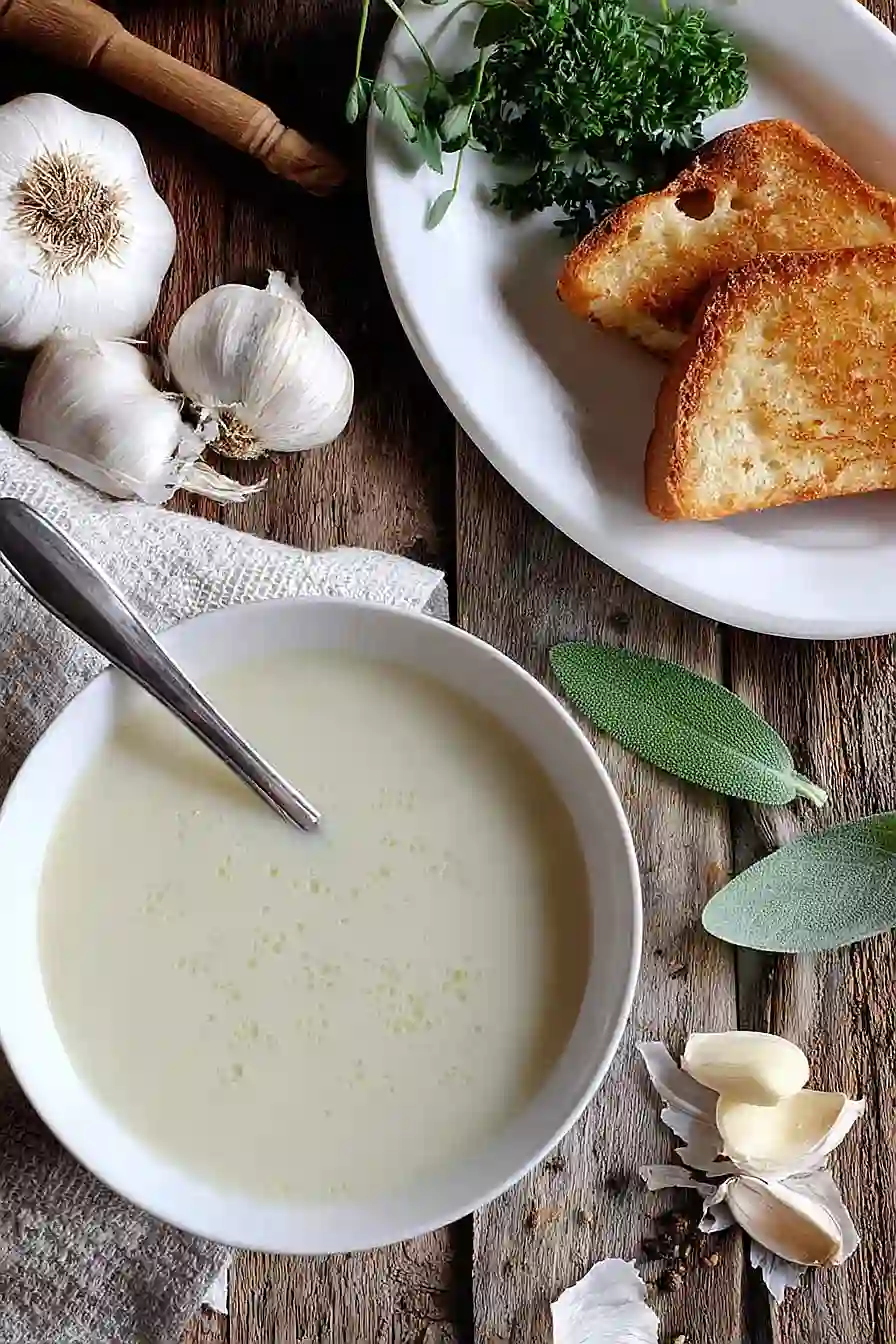 julia child's garlic soup