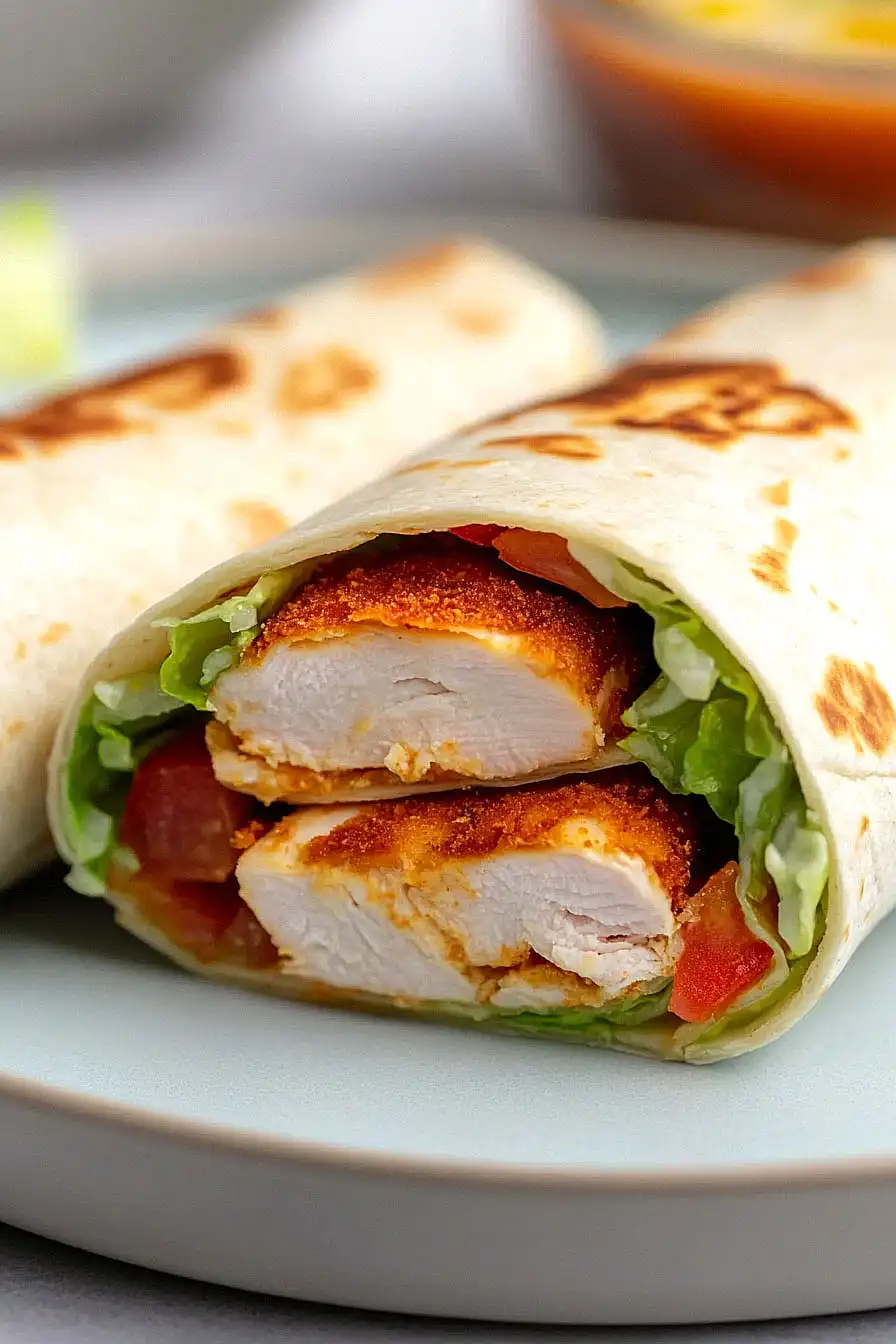 chicken caesar wraps with crispy cheese